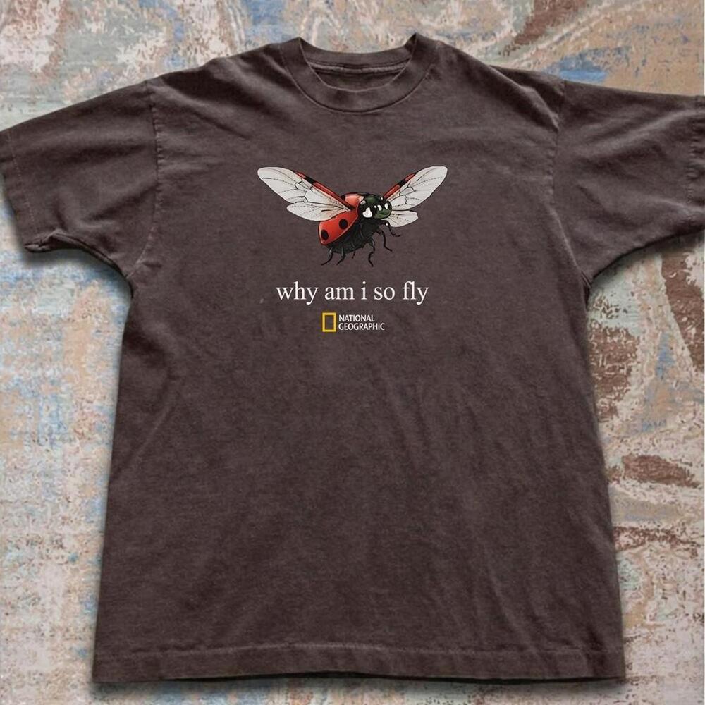 Ladybug National Geographic Why Am I So Fly Brown T Shirt